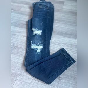 Judy Blue size 5 Dark Blue Distressed Women Jeans